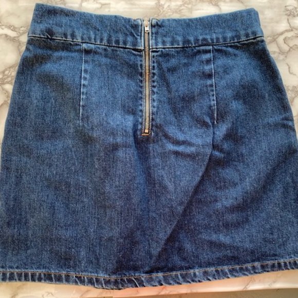 TOPSHOP Denim Mini Skirt Size 28 - Picture 2 of 3